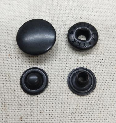 China Fashionable Black Oxidized High Quality Custom Customized Metal Press YK Snap Button For Clothes K for sale