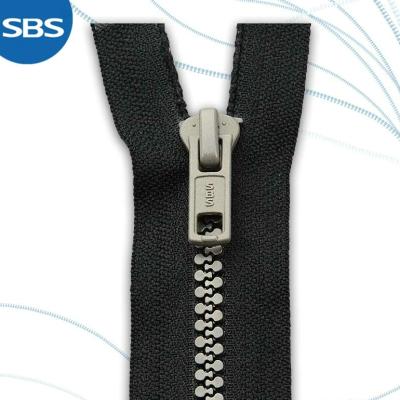 China Semi-automatic lock SBS vislon zipper puller 3# 4# 5# 8# 10# for garment for sale