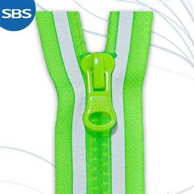 China Semi-automatic lock SBS vislon zipper puller 3# 4# 5# 8# 10# for garment for sale
