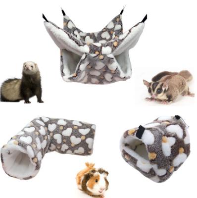China Amazon Hot Sale Heating Pets Small Swing Hot Bed Hammock Cage Nest Hamster Accessories For Sugar Glider Hamster Hammock for sale