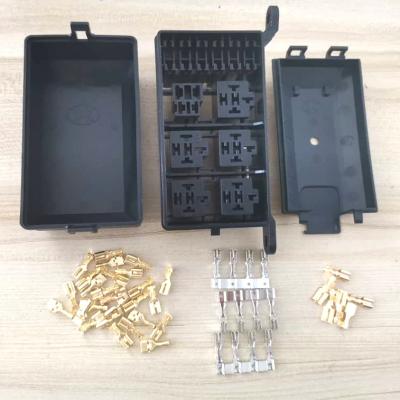 China New Waterproof/Explosion Proof Listing Marine Automotive Fuse Box MR6370-3722270 Boat Fuse Block 6way Relay Holder for sale