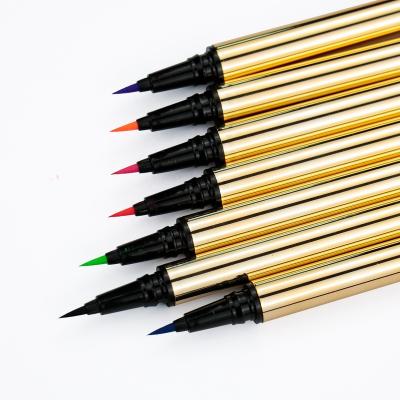 China Vegan Makeup Waterproof Quick Dry Liquid Eyeliner Custom Long Lasting Neon Color Eyeliner Pencil Private Label for sale