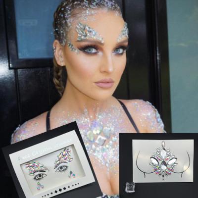 China Newest Temporary Adhesive Crystal Face Jewels And Body Stickers for sale