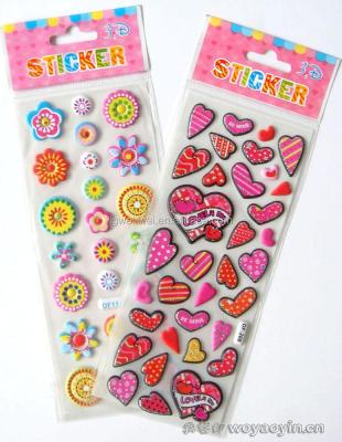 China Cartoon sticker hot style bursting puffy sticker for sale