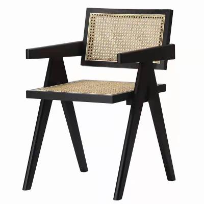 China Wholesale Modern High Quality Modern Solid Wood Dining Rattan Chairs For Restaurant Dining Room for sale