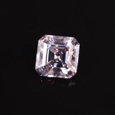 China Color Set or Fire Diamond Asscher Brilliant Cut Loose High Quality Natural White Gemstone For Jewelry Wholesale Price for sale