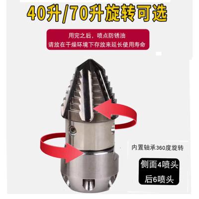China High-Pressure Water Jetting&Drain Cleaning Nozzle With 4Holes at Side and 6Holes at Back for sale