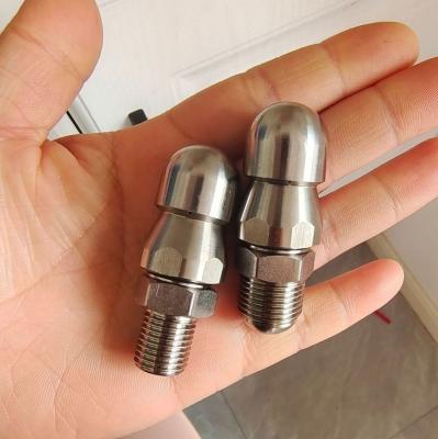China High-pressure Drain Pipe Cleaning Nozzles, Stainless Steel, Various Sizes, Efficient Flow for sale