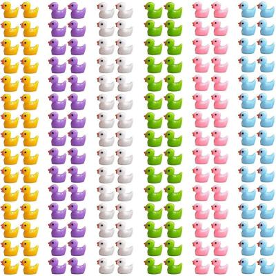 China 2023 Hot Selling Cute Cartoon Toy Duck Animal Mini Resin Toy Room Decoration Small Parts Wholesale for sale