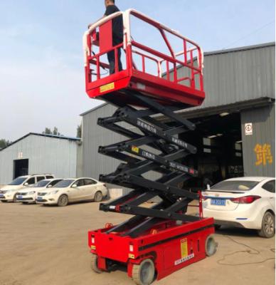 China Hotels Mobile Articulated Trailer Towable Motorcycle Scissor Lift Platform for sale