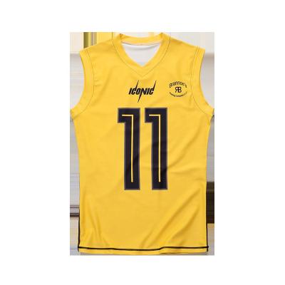 China Anti-Bacterial High Quality Custom 7 on 7 American Football Jersey Custom Sublimation stretchable field Football Uniform for sale