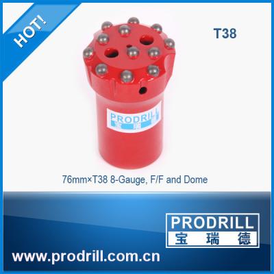 Китай Проденьте нитку биты кнопки T38 76mm 8-Gauge F/F и купол для минировать & Quarrying продается