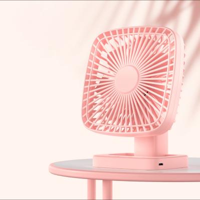 China Manual vertical rotation 90Â ° hot new design 2020 mini electricity quantity pink desktop fan real time display for sale