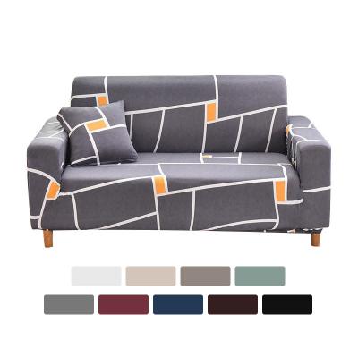 China Modern One-piece Universal washable Durable 2 seater minimalist design universal sectional streachable leather couch for sale
