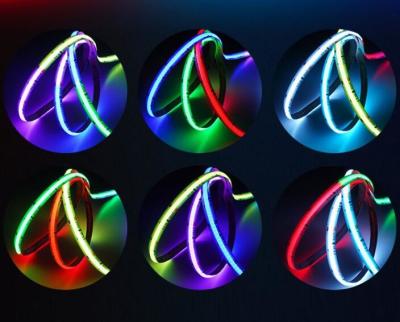 中国 カラフルなマジック COB RGB LEDストライプピクセル 12V スマート高密度 720 LED/m デジタルCOBストライプライト 販売のため
