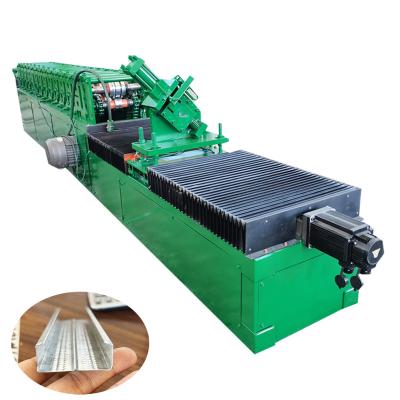 China High Speed Building Construction PLC Control Roll Former C Purlin Roll Forming Machine With Embossing Point for sale