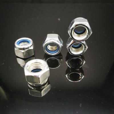 China DIN982 heavy industry nylon lock nut factory price stainless steel hex nylock nut high quality nut for sale