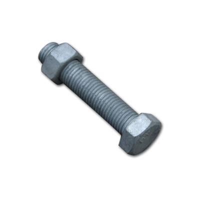 China Steel Hot Dip Galvanized Hexagon Head Bolt Custom Size Quality Assurance for sale