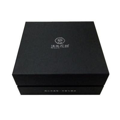 Cina Il rettangolo ha modellato la scatola d'imballaggio di carta contenitori di regalo di 2 pezzi con il logo d'argento dei coperchi in vendita