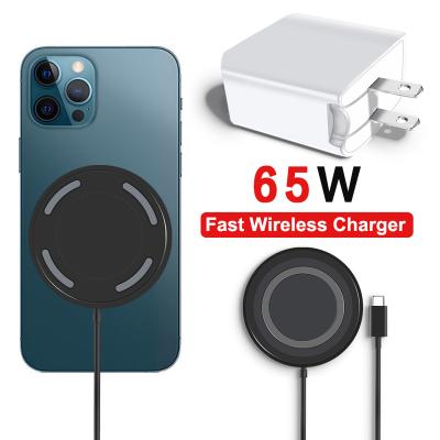 China Hot Selling Amazon PD 3.0 GaN 65W USB Fast Charging Type-C Laptop High Speed Wall Charger Power Adapter for iPhone Samsung MacBook for sale