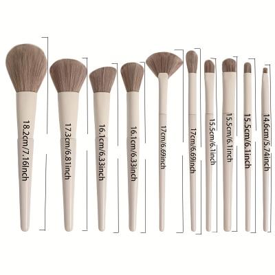 China Smudge Brush Smudge Brush 10Pcs Soft Fluffy Makeup Brushes Set Kit For Foundation Eye Shadow Blush Brush Makeup Tools Ideal For Makeup Begin for sale