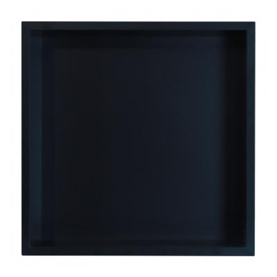 China Stainless Steel New Brushed Nickel Black Shower Niches Easy Installation Design In The Wall Shell Installation For Bathroom Decoration for sale