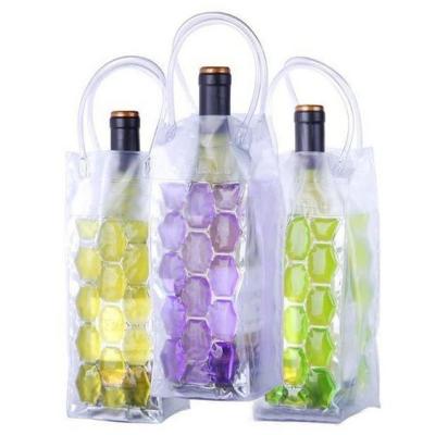 Китай Non-toxic PVC Cooling Ice Wine Bags Vine Cooler Bag with Freezable Non-toxic Cooling Liquid продается