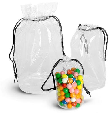 Китай Прозрачные мешки drawstring PVC продается