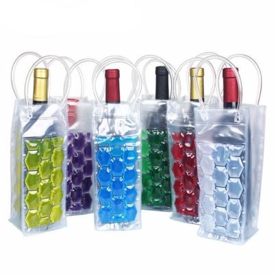 Китай Transparent PVC Gelling Ice Bag PVC Wine Cooler Bag with Durable PVC material and Freezable, Non-toxic Gel продается