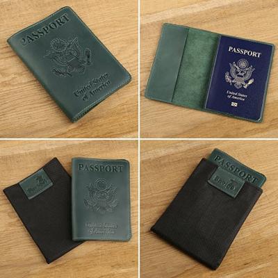 Китай Travel Passport Holder with Genuine Leather Cover for Men & Women Travel Passport Case продается