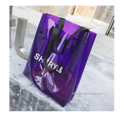 Китай Women's Transparent PVC Tote Shoulder Bag Transparent PVC Tote Handbag for Travel & Gym продается