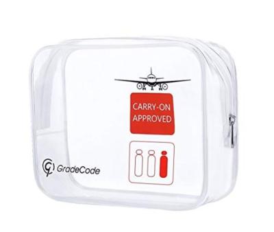 Китай Transparent Travel Airline Toiletry Bag Waterproof Airline Carry On Compliant Bag for Liquids bottles продается