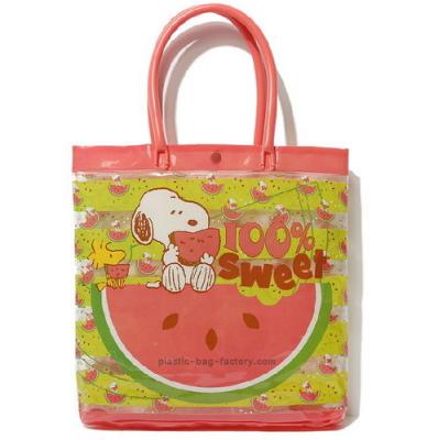 Китай Snoopy мешок tote pvc, мешок пляжа pvc с жарой закрытия 100% кнопки - уплотнением продается