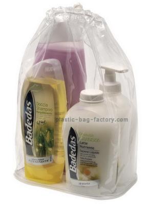 Китай Круглые мешки drawstring PVC дна, прозрачный мягкий пластичный мешок toiletry винила продается