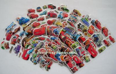 China Carros que pinting etiquetas inchado feitas sob encomenda dos desenhos animados do PVC, etiqueta relativa à promoção da espuma à venda