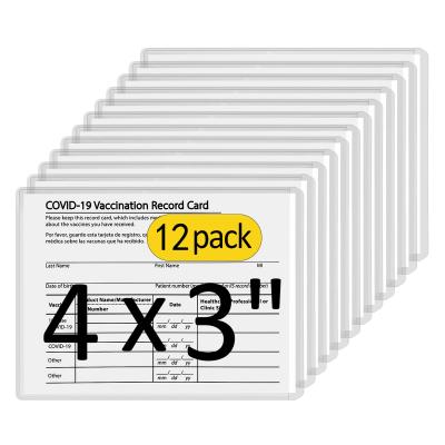 Китай 4x3 Portable Open End Vaccine Card Protector Covid Vaccine Card Holder, KMT 12 Pack Vaccination Card Protector Sleeve, V продается