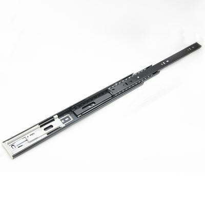 China Contemporary Furniture Hardware 45mm Ball Bearing Telescopic Sideboard Cold Rolled Steel Drawer Slide for sale