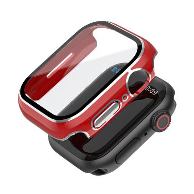 China Colorful PC Case/Notebook PC Shell Watch Cover With Screen Protective Glass Protector For Apple Watch Smart Watch Case for sale