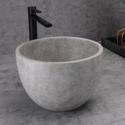 China Easy Clean Personalized small bathroom sink natural concrete countertop wash basin for sale