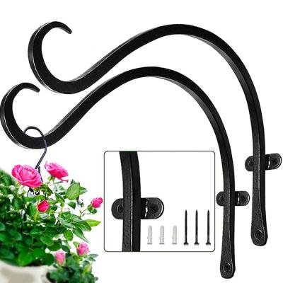 China Outdoor Heavy Duty 12 Inch Metal Plant Hangers Plant Hangs Flower Basket Wind Chime Bird Driver Lantern Plant Hanging Bracket for sale