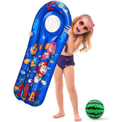 China Unisex OEM First-rate Service kids summer inflatable surf board Cartoon pool floating mat Beach Water Surfboard for sale