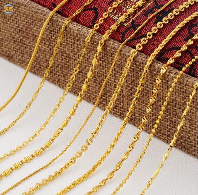 China 24K Gold CLASSIC Jewelry Women's Promotion 45cm Brass Necklace Chain for sale