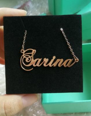 China FASHIONABLE Women 925 Sterling Silver Custom Name Necklace for sale