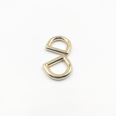China User Friendly Metal D Ring Buckle Clasp, 20mm*16mm Customized Solder Gold Hardware D Ring Buckle For Handbag Bag Pets for sale