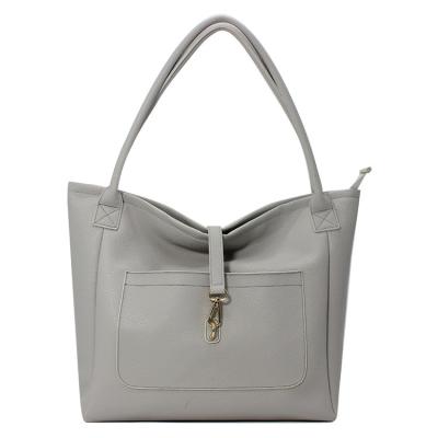 Κίνα Γκρίζες PU τσαντών Tote δέρματος Vegan μαλακές Satchel δέρματος τσάντες προς πώληση
