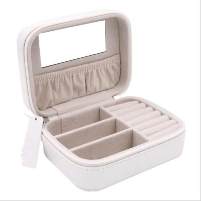 Κίνα κιβώτιο κοσμήματος 13cm 11cm 6cm μικρό με το πολυ στρώμα καθρεφτών για τα δαχτυλίδια σκουλαρικιών σκουλαρικιών προς πώληση