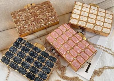 Китай Розовая акриловая рамка муфты коробки утюга золота DIY ручки металла рамок сумки продается