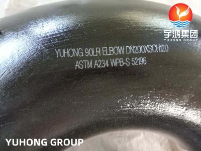 China ASTM A234 WPB Carbon Steel Elbow, Long Radius (LR), Butt-weld Pipe Seamless Fitting B16.9 Te koop