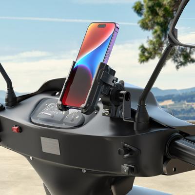 China Lamicall BP10 Adjustable 360 Degree Rotation Motorcycle Phone Mount Flip Motorcycle Phone Holder Anti 4.7-7.0 inch Smartphone Mount for sale
