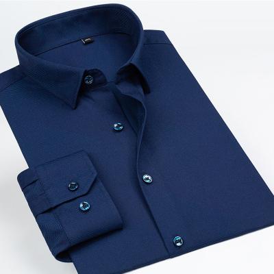 China Anti-pilling 2022 Hot Sale Customize New Design Plus Size High Quality Cotton Long Sleeve Slim Fit Casual Dress Shirt For Men for sale
